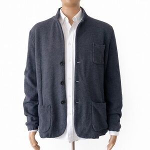 Maurizio Baldassari Bera Cardigan Charcoal Grey Blazer Size L 56